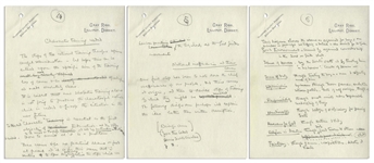 Robert Baden-Powell 12pp. Autograph Draft Letter Regarding the Nascent Boy Scouts Organization -- Circa 1917, During World War I: ''Scout training...brings out the individual, develops his character''